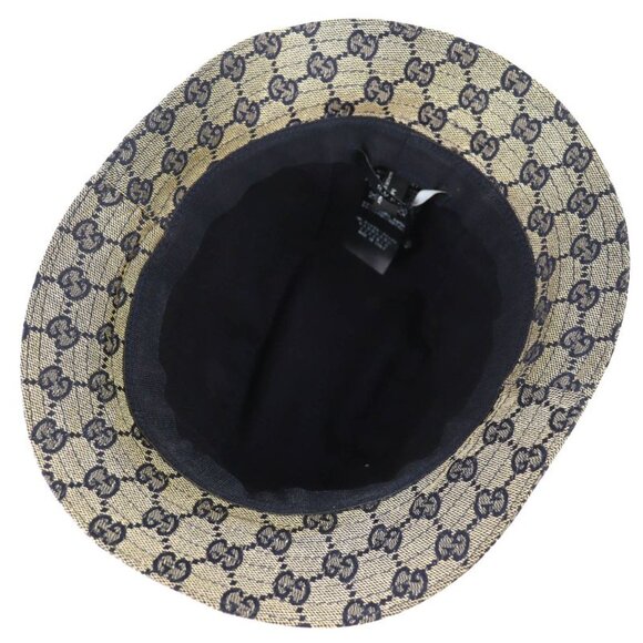 Gucci Cotton GG Canvas Bucket Hat Beige Navy Red main image 3